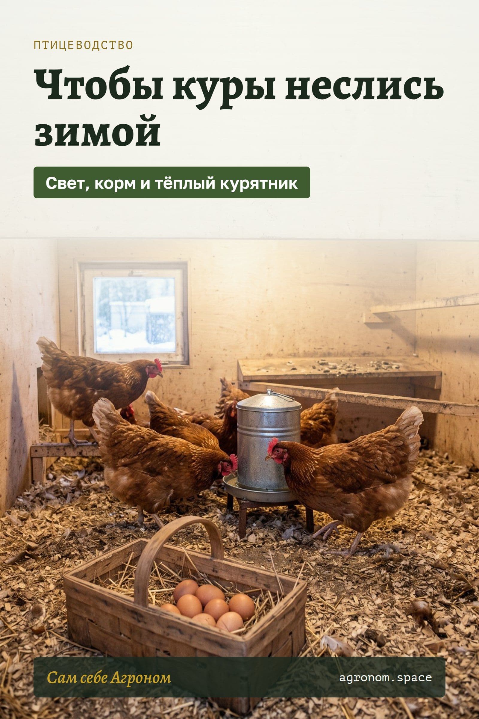 Пин для Pinterest: как сделать, чтобы куры неслись зимой